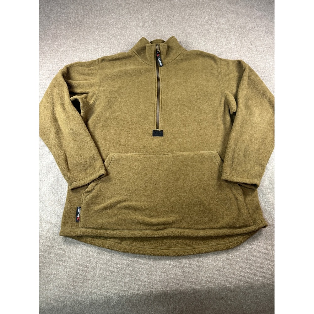 USMC Peckham Polartec Fleece Pullover Coyote Brown Mens Medium Quarter Zip 7217